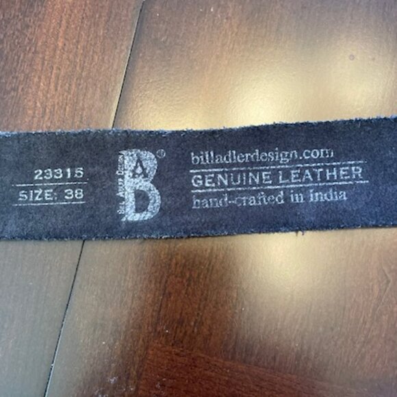 Bill Adler Design Studded Industrial Leather Biker Belt Wide 38 - Picture 4 of 4